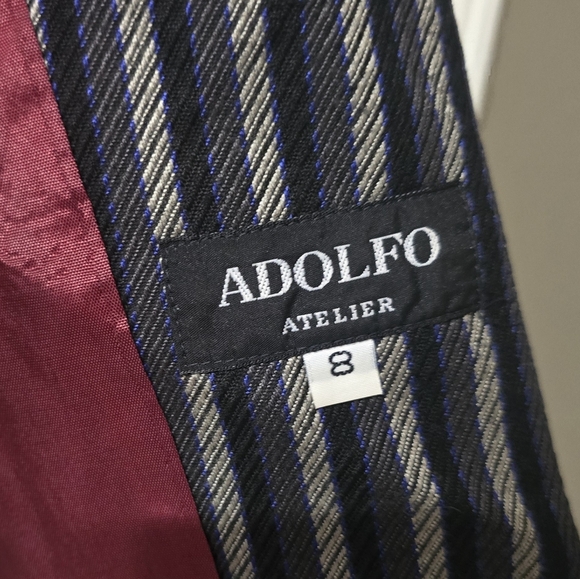 Vintage Striped Steam Punk Blazer by Adolfo Atelier, Fully Lined, Size 8, EUC! - Picture 12 of 12